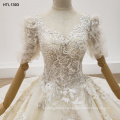 Jancember HTL1393 Appliqued Latest Design Simple Wedding Dress Gowns